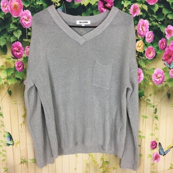 McGINN Gray Sweater Size 38 - Picture 3 of 8